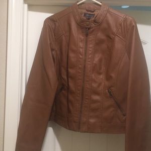 Tan pleather jacket